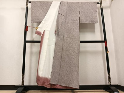 平和屋着物●大変加工の良い総絞り小紋　正絹　逸品　AABH5287ph
