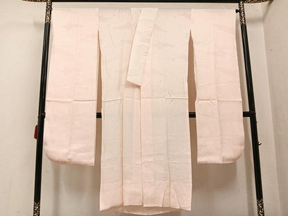 平和屋着物●振袖用長襦袢　無双仕立て　雲重ね地紋　肌色　正絹　逸品　AABH5289ph