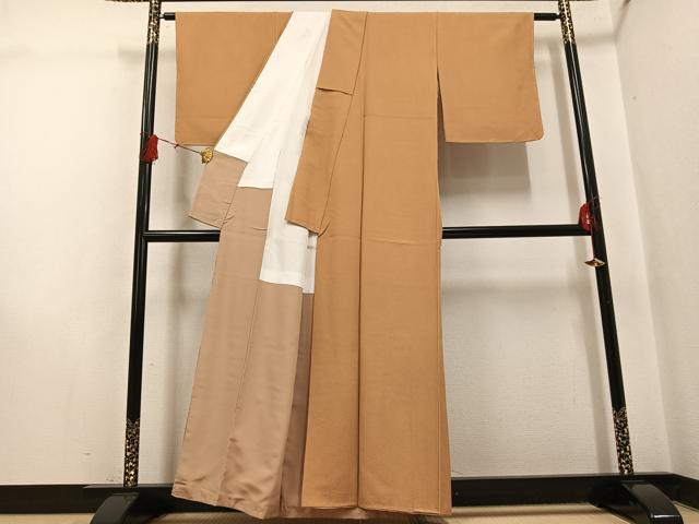 平和屋着物○江戸小紋 作家物 草木染 極小鮫小紋柄 正絹 逸品 未