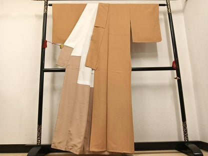 平和屋着物●江戸小紋　作家物　草木染　極小鮫小紋柄　正絹　逸品　未使用　AABH5291ph