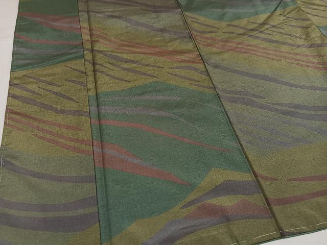 平和屋着物●本場大島紬　染大島　幾何学文様　正絹　逸品　未使用　AABH5294ph
