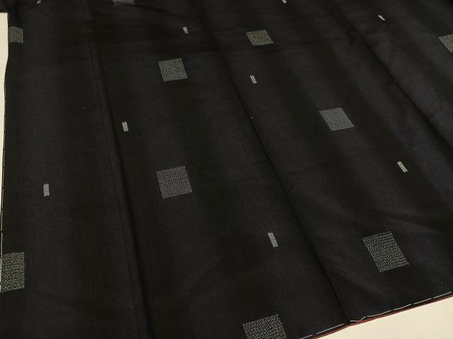 平和屋着物●結城紬　飛び亀甲　間道　やまと誂製　正絹　逸品　未使用　AABH5296ph