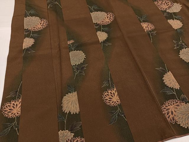 平和屋着物●上質な小紋　花間道　暈し染め　正絹　逸品　AABH5303ph