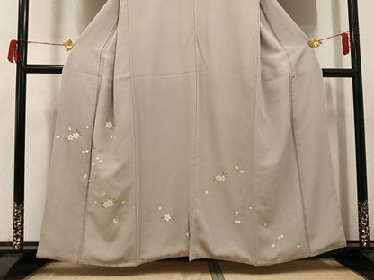 平和屋着物●訪問着　舞桜文　正絹　逸品　AABH5308ph