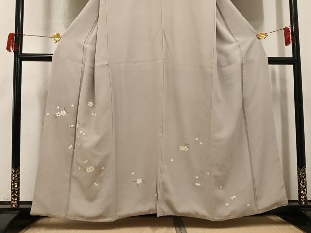 平和屋着物●訪問着　舞桜文　正絹　逸品　AABH5308ph