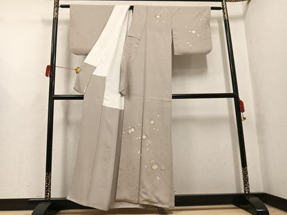 平和屋着物●訪問着　舞桜文　正絹　逸品　AABH5308ph