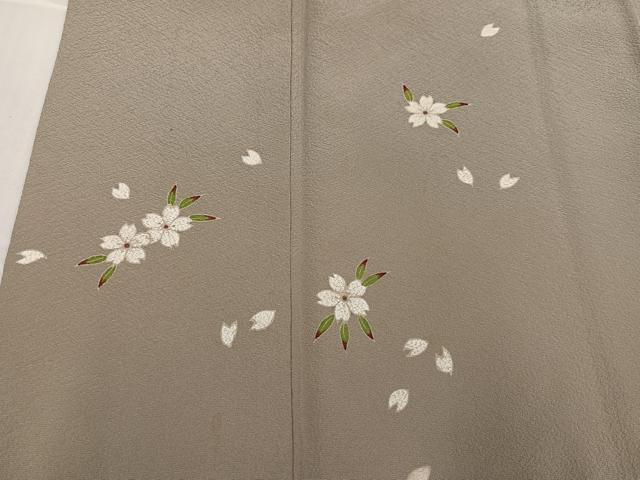 平和屋着物●訪問着　舞桜文　正絹　逸品　AABH5308ph