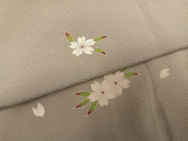 平和屋着物●訪問着　舞桜文　正絹　逸品　AABH5308ph