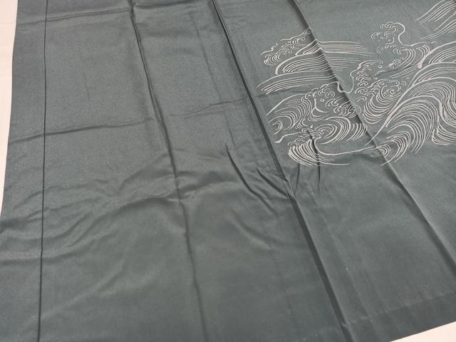 平和屋着物●男性　長襦袢　無双仕立て　作家物　虎　龍　正絹　逸品　AABH5313ph