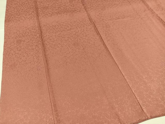 平和屋着物○上質な色無地 花地紋 退紅色 正絹 逸品 AABH5314ph