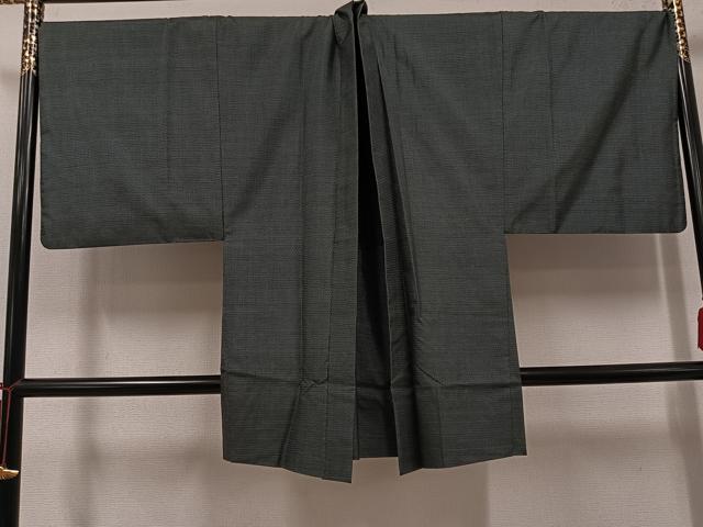 平和屋着物●男性　本場大島紬　アンサンブル　キングサイズ　長羽織　100亀甲　総詰め　証紙付き　正絹　逸品　AABH5318ph