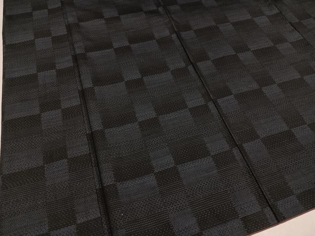 平和屋着物●本場大島紬　変わり市松文　さが美扱い　正絹　逸品　AABH5325ph