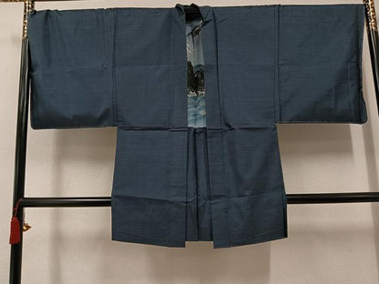 平和屋着物●男性　本場大島紬　アンサンブル　さつま染織　亀甲絣　証紙付き　正絹　逸品　未使用　AABH5326ph