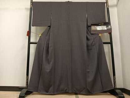 平和屋着物●上質な色無地　重ね染　紅消鼠色　反端付き　正絹　逸品　AABH5328ph