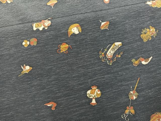 平和屋着物●上質な小紋　玩具文　正絹　逸品　AABH5330ph