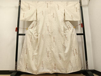 平和屋着物●本場大島紬　染大島　七宝梅文　正絹　逸品　AABH5336ph