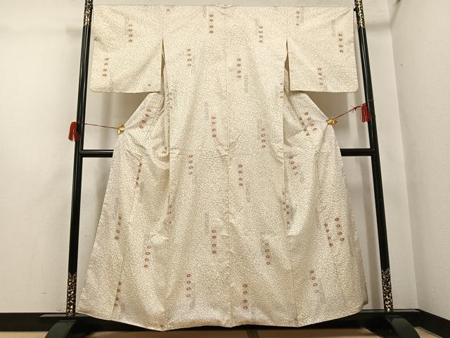 平和屋着物●本場大島紬　染大島　七宝梅文　正絹　逸品　AABH5336ph