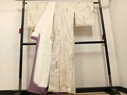 平和屋着物●本場大島紬　染大島　七宝梅文　正絹　逸品　AABH5336ph