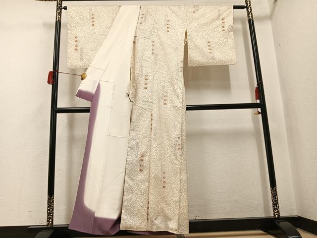 平和屋着物●本場大島紬　染大島　七宝梅文　正絹　逸品　AABH5336ph