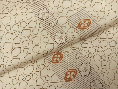 平和屋着物●本場大島紬　染大島　七宝梅文　正絹　逸品　AABH5336ph
