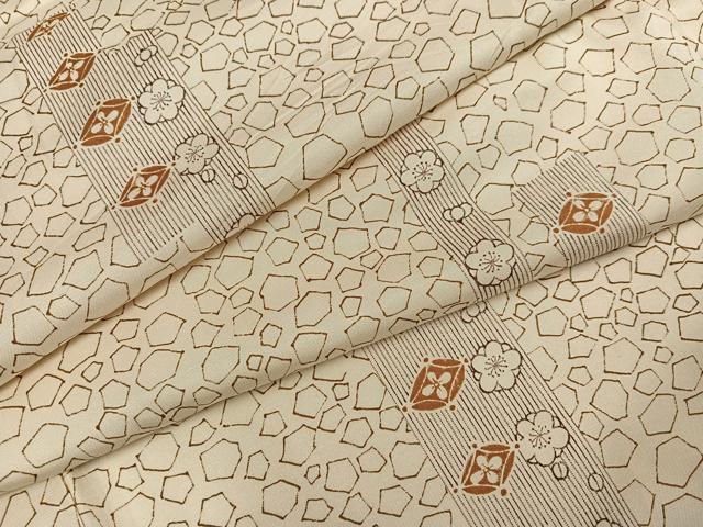平和屋着物●本場大島紬　染大島　七宝梅文　正絹　逸品　AABH5336ph