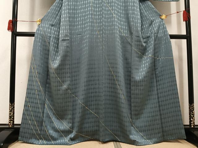 平和屋着物●訪問着　刺繍　幾何学文様　金彩　正絹　逸品　AABH5337ph