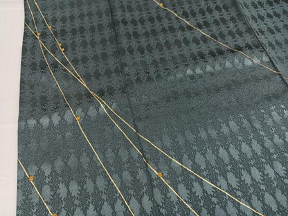 平和屋着物●訪問着　刺繍　幾何学文様　金彩　正絹　逸品　AABH5337ph