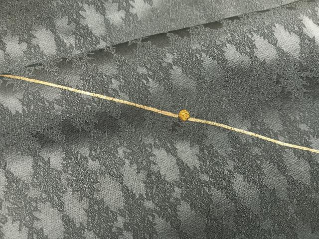 平和屋着物●訪問着　刺繍　幾何学文様　金彩　正絹　逸品　AABH5337ph
