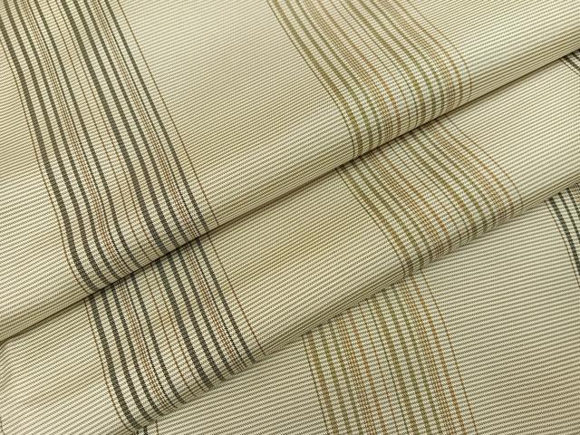 平和屋着物●本場縞大島紬　間道　正絹　逸品　AABH5339ph