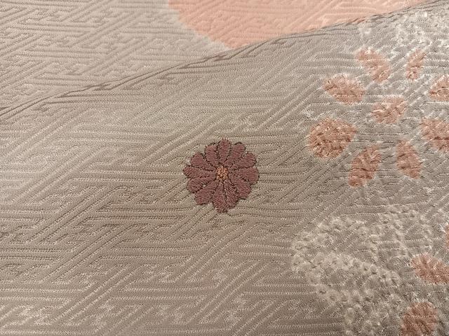 平和屋着物●訪問着　絞り　刺繍　草花文　暈し染め　正絹　逸品　AABH5340ph