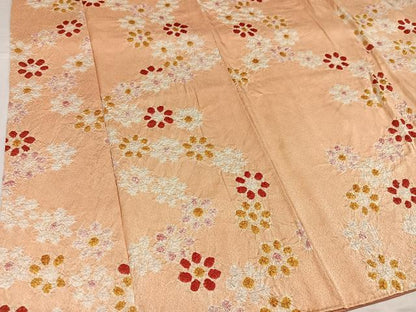 平和屋着物●上質な小紋　絞り　花尽くし　正絹　逸品　AABH5344ph