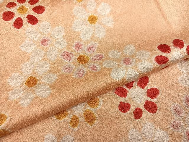 平和屋着物●上質な小紋　絞り　花尽くし　正絹　逸品　AABH5344ph