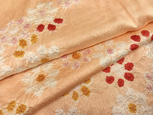 平和屋着物○上質な小紋 絞り 花尽くし 正絹 逸品 AABH5344ph