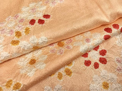 平和屋着物●上質な小紋　絞り　花尽くし　正絹　逸品　AABH5344ph