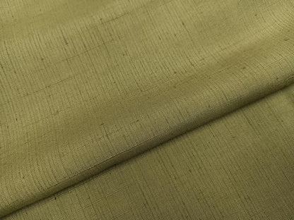 平和屋着物●上質な紬　色無地　油色　正絹　逸品　未使用　AABH5348ph
