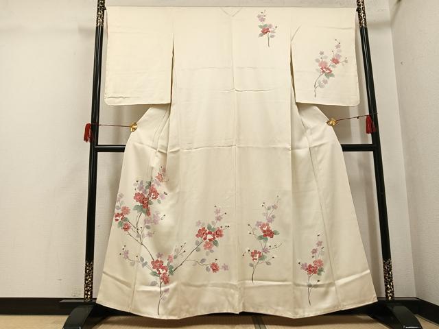 平和屋着物●訪問着　枝花文　正絹　逸品　未使用　AABH5352ph