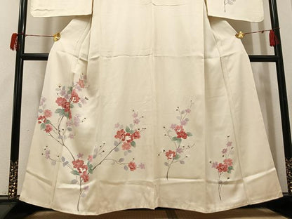 平和屋着物●訪問着　枝花文　正絹　逸品　未使用　AABH5352ph