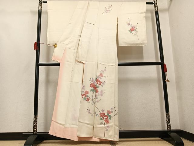 平和屋着物●訪問着　枝花文　正絹　逸品　未使用　AABH5352ph