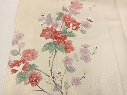 平和屋着物●訪問着　枝花文　正絹　逸品　未使用　AABH5352ph