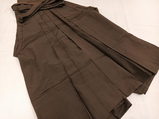 平和屋着物●男性　馬乗り袴　縞　正絹　逸品　AABH5353ph