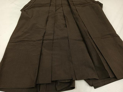 平和屋着物●男性　馬乗り袴　縞　正絹　逸品　AABH5353ph