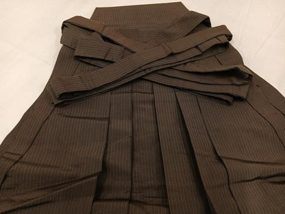 平和屋着物●男性　馬乗り袴　縞　正絹　逸品　AABH5353ph