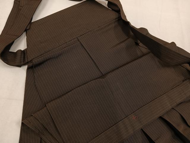 平和屋着物●男性　馬乗り袴　縞　正絹　逸品　AABH5353ph