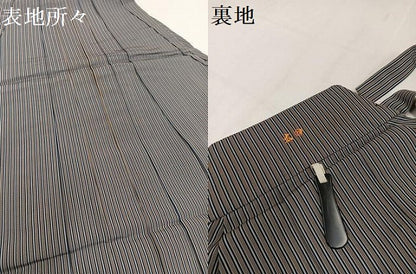 平和屋着物●男性　行灯袴　縞　正絹　逸品　AABH5355ph