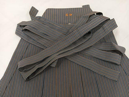 平和屋着物●男性　行灯袴　縞　正絹　逸品　AABH5355ph