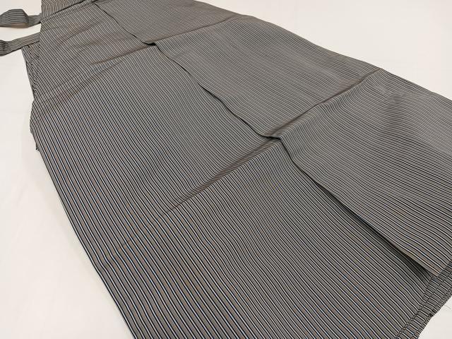 平和屋着物●男性　行灯袴　縞　正絹　逸品　AABH5355ph