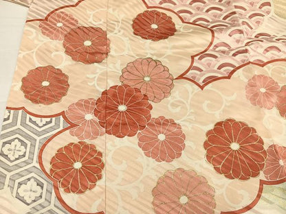 平和屋着物●豪華振袖　雲重ね吉祥花文　金彩　正絹　逸品　AABH5358ph