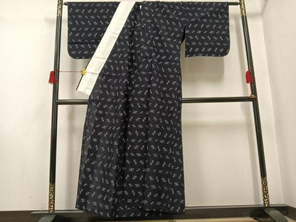 平和屋着物●本場琉球絣　綿琉球　単衣　綿　逸品　AABH5359ph