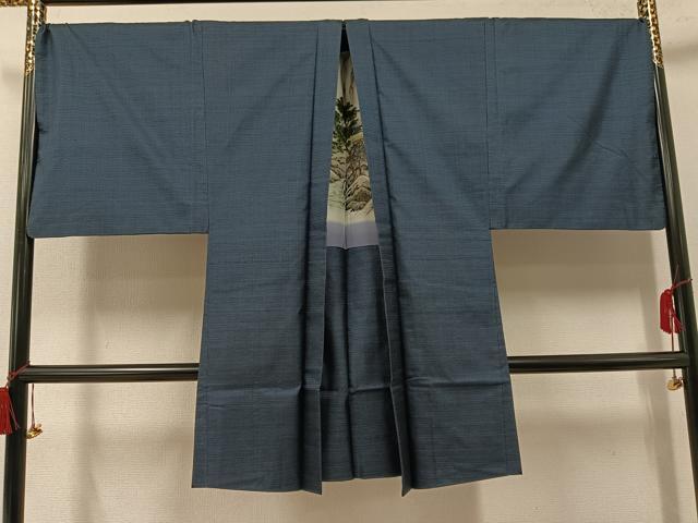 平和屋着物●男性　本場大島紬　アンサンブル　100亀甲　手織　総詰め　恵純雄作　証紙付き　キングサイズ　正絹　逸品　AABH5365ph