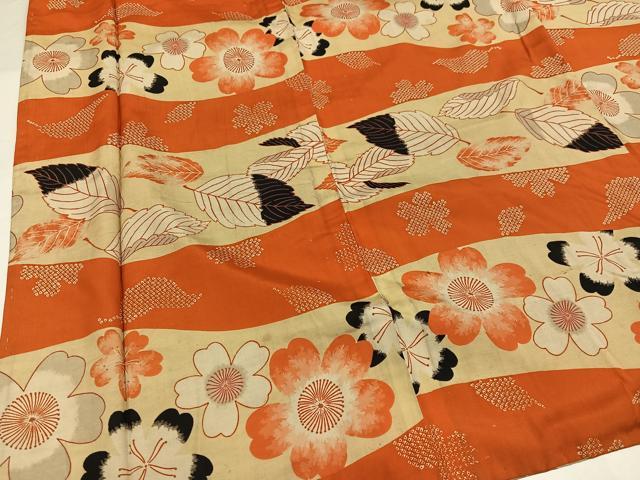 平和屋着物○アンティーク 大正ロマン 長襦袢 袷 草花文 正絹 逸品